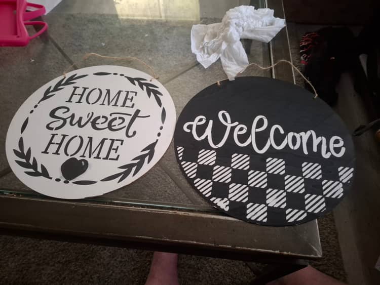 Wooden signs