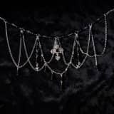 Gothic Black Bead and Cross Choker